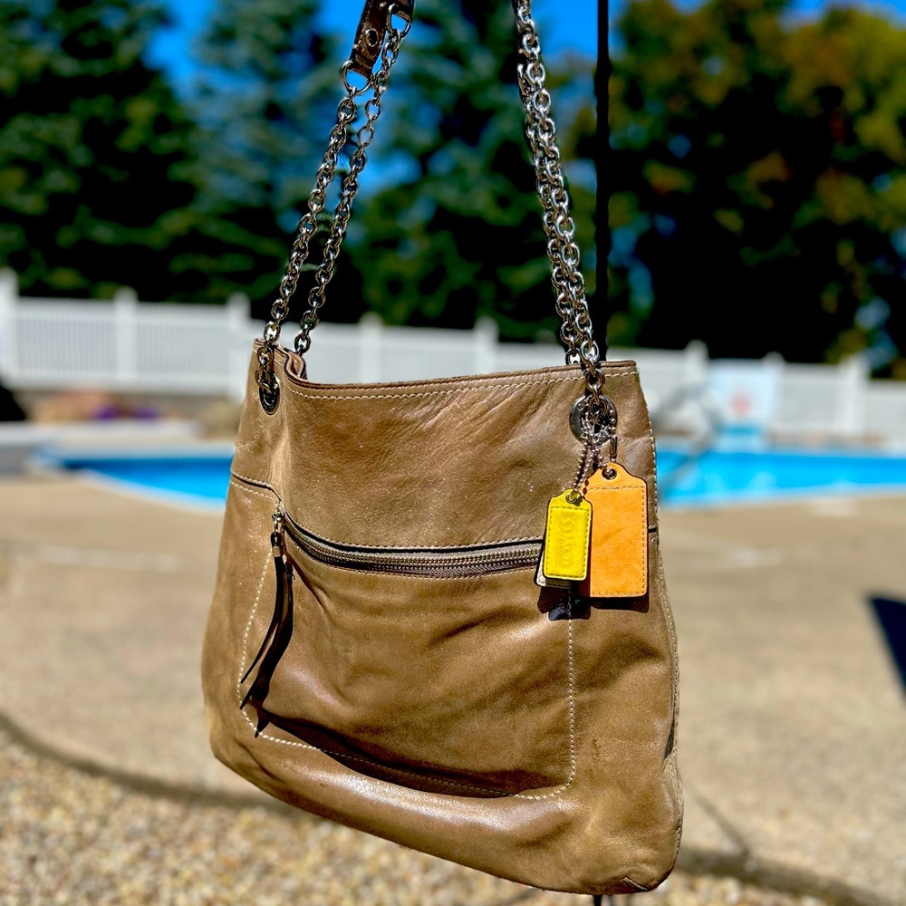 champagne coach bag